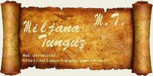 Miljana Tunguz vizit kartica